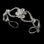Silver Clear Floral Bracelet B 8306
