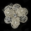 Stunning Crystal Rhinestone Bliss Flower Bridal Hair Comb - Comb 8355