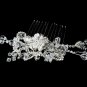 Flower Rhinestone Crystal Glamour Bridal Hair Comb 8417