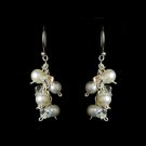 White & AB Freshwater Pearl Earrings E 8249