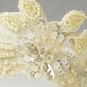 Ivory White Sequin Flower Headband Headpiece 4021