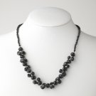 Black Flower Necklace 7617