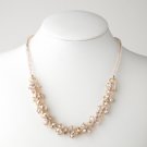 Rose Pink Flower Necklace 7617