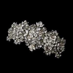 Silver Clear Barrette 8336
