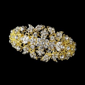 Gold Clear Barrette 8335