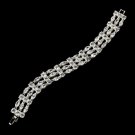 Silver Clear Bridal Bracelet B 10458