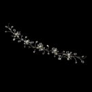 Crystal & Pearl Bridal Flower Hair Vine Headband Headpiece 8453