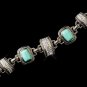 Silver Aqua Clear with Gold Trim Bracelet 7983