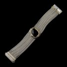 Silver Braided Wire with a Silver Gold Decorated Clasp Bracelet 7961