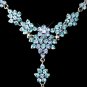 Silver Aqua AB Necklace Earring Set 902