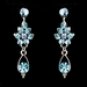 Silver Aqua AB Necklace Earring Set 902