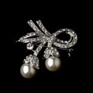 Vine w/ Pearl Drop Brooch 133