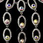 Silver Clear AB Necklace Earring Set 8533