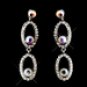 Silver Clear AB Necklace Earring Set 8533