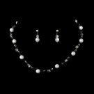White Child's Necklace Earring Set 7247