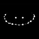 White Necklace Earring Set 7245