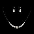 White Child's Necklace Earring Set 7244