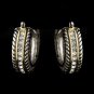 Silver Gold Clear Earrings 7952