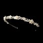 Ivory Porcelain Pearl Flower Bridal Headband 615