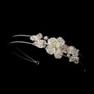 Rhinestone Floral Side Bridal Headpiece Headband 628