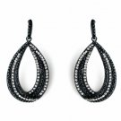 Black Clear on Black Earring Set 1058