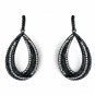Black Clear on Black Earring Set 1058