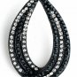 Black Clear on Black Earring Set 1058