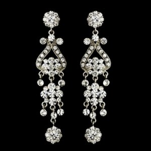 Silver Clear Earring Set 1033