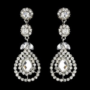 White Necklace Earring Set 7243