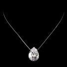 Stunning Large Teardrop Cubic Zirconium Pendent Necklace N 5006