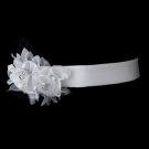 White Bridal Belt 30
