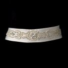 Pearl & Rhinestone Accented Wedding Sash Bridal Belt 18 (White or Ivory)