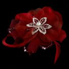 Red Bridal Feather Fascinator HP 8106