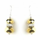 Gold Silver Clear Earring Set 7618