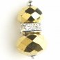 Gold Silver Clear Earring Set 7618