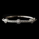 Silver CZ Bangle Bracelet 2543
