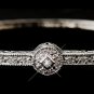 Silver CZ Bangle Bracelet 2543