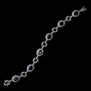 Royal Princess Kate Middleton Inspired Silver Sapphire CZ Bracelet 2722