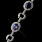 Royal Princess Kate Middleton Inspired Silver Sapphire CZ Bracelet 2722