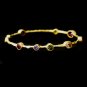 Gold Dark Multi CZ Bangle Bracelet 2742
