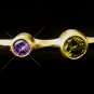 Gold Dark Multi CZ Bangle Bracelet 2742