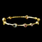 Gold Light Multi CZ Bangle Bracelet 2742