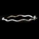Silver CZ Bangle Bracelet 5837