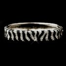 Silver & Black Zebra Bangle Bracelet 6100