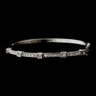 Silver CZ Bangle Bracelet 6544