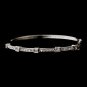 Silver CZ Bangle Bracelet 6544