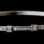 Silver CZ Bangle Bracelet 6544