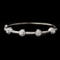 Silver CZ Bangle Bracelet 6564