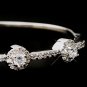 Silver CZ Bangle Bracelet 6564