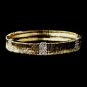 Gold Bangle Bridal Rhinestone Bracelet 7013